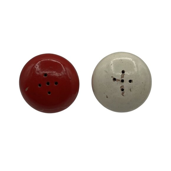 Vintage Retro 60s Kitchen Tall Wooden Novelty Salt Pepper Shakers Set 5.5"x2" - Picture 8 of 12